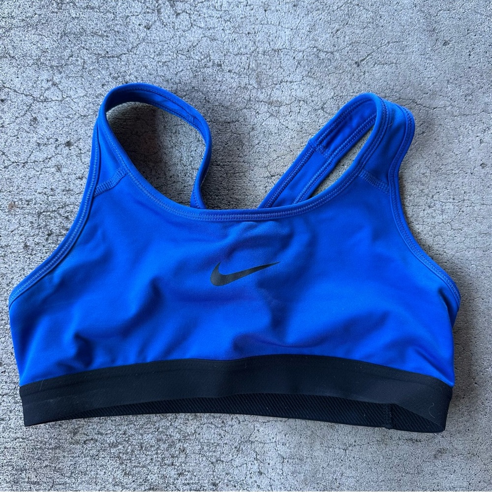 Nike Blue and Black Sports Bra